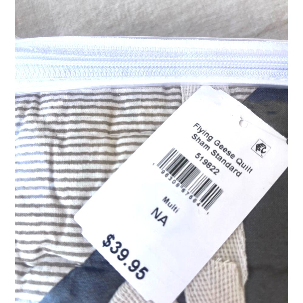 LL Bean Flying Geese Standard Quilted Pillow Sham | set of 2 NEW - Picture 6 of 8